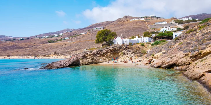 Zájezd na řecký ostrov Mykonos: letenky, ubytování i zapůjčení auta