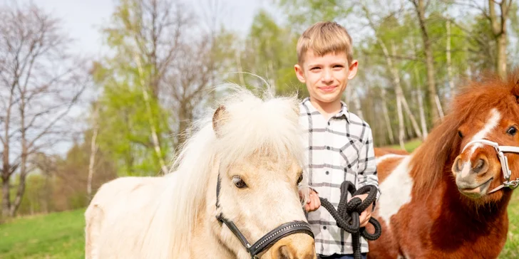 Procházka s kozou nebo poníkem, jízda na poníkovi pro dítě i prohlídka farmy