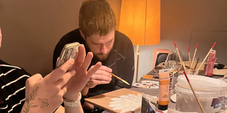 Nedělní 3-4hod. workshop 3D malby v srdci Prahy vč. sklenky vína a pomůcek