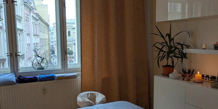 Reflexní masáž nohou či regenerační nebo psychosomatická masáž: 30–60 minut
