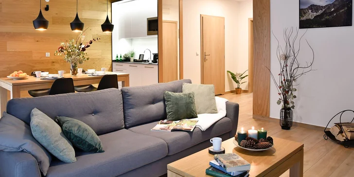 Dovolená v Zakopaném: moderní apartmány s výhledem na Tatry až pro 8 os.
