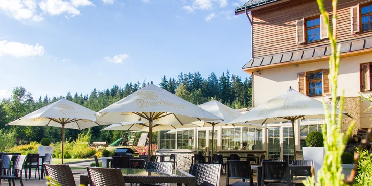 Stylový golfový hotel v Mariánských Lázních se snídaní a saunou