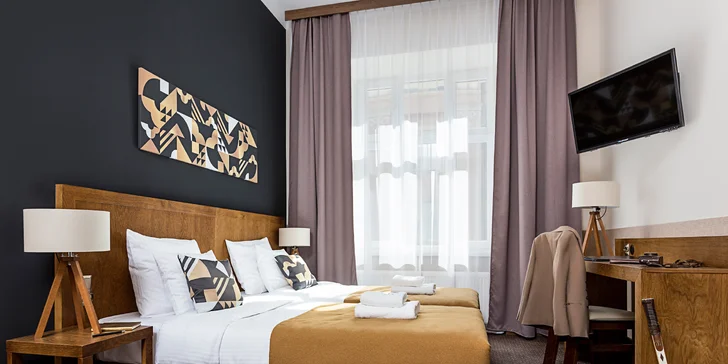 Moderní hotel v Krakově se snídaní a klidnou zahradou, 1 km od Hlavního náměstí