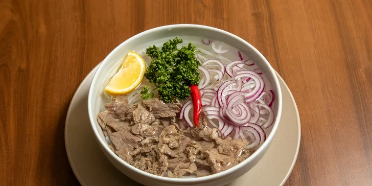 Vietnamské Bún bò Nam Bộ, Phở bò nebo Bún bò Huế pro 1 či 2 osoby