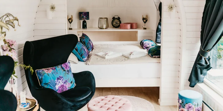 Designové iglú u Plumlovské přehrady: privátní vířivka, sauna a masážní křeslo