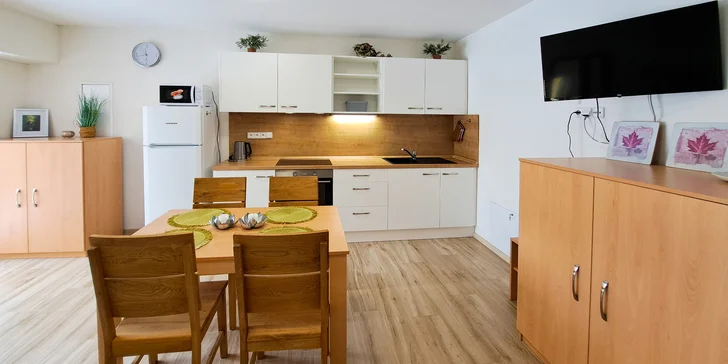 Týn nad Vltavou pro dva i rodinu: krásné apartmány s prostornou kuchyní