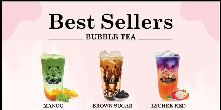Otevřené vouchery na 100-300 Kč do Min Boba: bubble tea i matcha latte