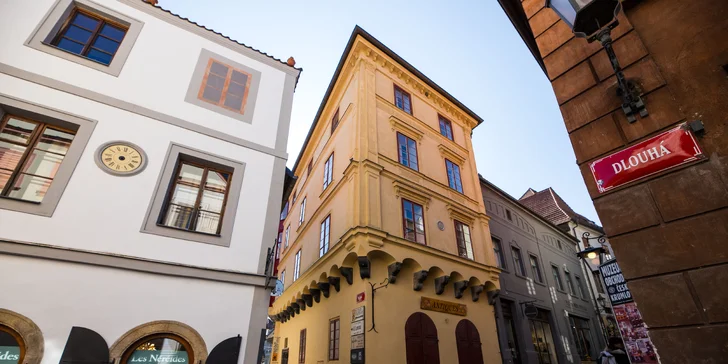 Pobyt v historickém penzionu v srdci Českého Krumlova: snídaně a 10% sleva do restaurace