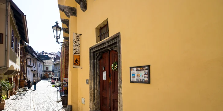 Pobyt v historickém penzionu v srdci Českého Krumlova: snídaně a 10% sleva do restaurace