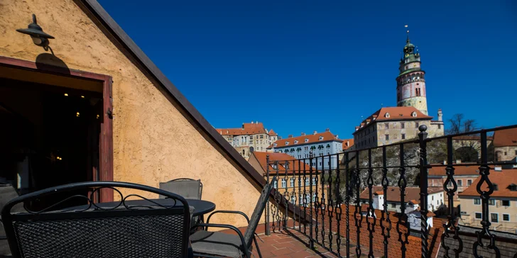 Pobyt v historickém penzionu v srdci Českého Krumlova: snídaně a 10% sleva do restaurace