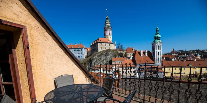 Pobyt v historickém penzionu v srdci Českého Krumlova: snídaně a 10% sleva do restaurace