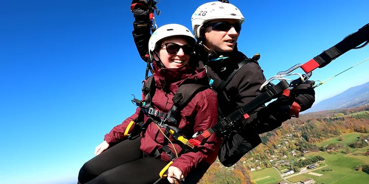 Tandemový paragliding: adrenalinový termický let v Beskydech pro 1 osobu