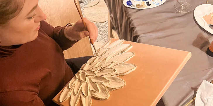 Nedělní 3-4hod. workshop 3D malby v srdci Prahy vč. sklenky vína a pomůcek