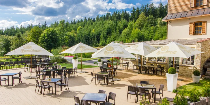 Stylový golfový hotel v Mariánských Lázních se snídaní a saunou