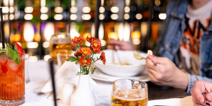 Oběd v restauraci Talíř: kulajda či vývar, svíčková nebo tarhoňové rizoto a pití