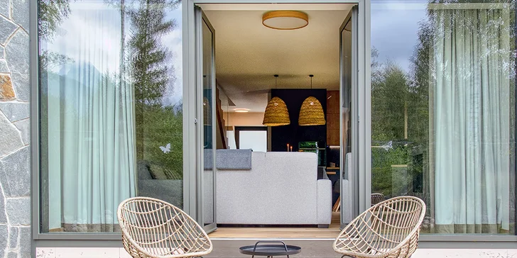 Pobyt ve Vysokých Tatrách ve Staré Lesné: moderně zařízené apartmány se snídaní a vstupem do Mountain Wellness centra
