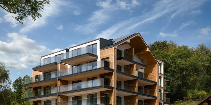 Dovolená ve Slezských Beskydech: moderní aparthotel se snídaní, vstup do saunaria