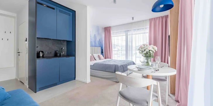 Dovolená ve Slezských Beskydech: moderní aparthotel se snídaní, vstup do saunaria