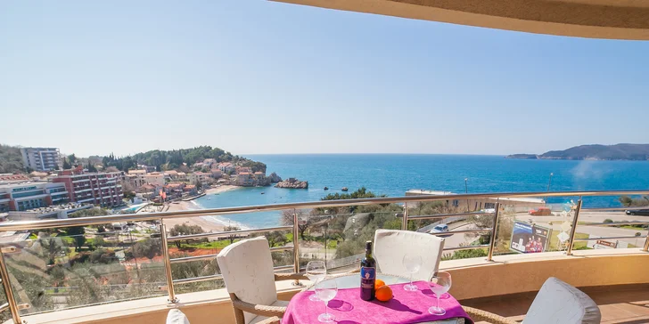 Černá Hora - Sveti Stefan: plně vybavené apartmány až pro 6 osob jen kousek od moře