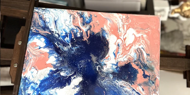 Zážitkové malování obrazů pro 1 i 2 osoby: metoda fluid art, epoxidová pryskyřice i alkoholové inkousty