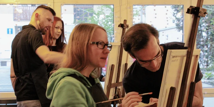 Art rande: romantický workshop malování akrylem i s lahví sektu a občerstvením