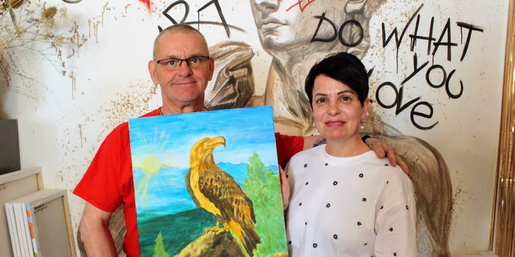 Art rande: romantický workshop malování akrylem i s lahví sektu a občerstvením