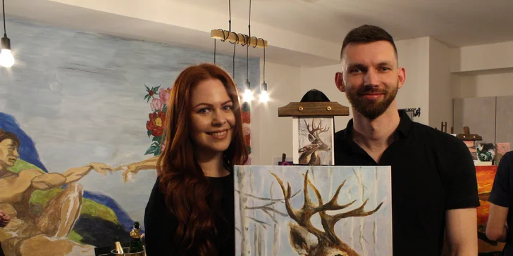 Art rande: romantický workshop malování akrylem i s lahví sektu a občerstvením