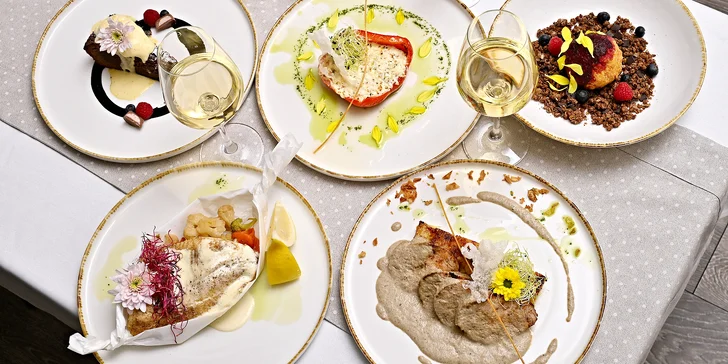 Tříchodové menu pro dva s možností vinného párování: tilápie, krůtí sous-vide i fritovaná zmrzlina