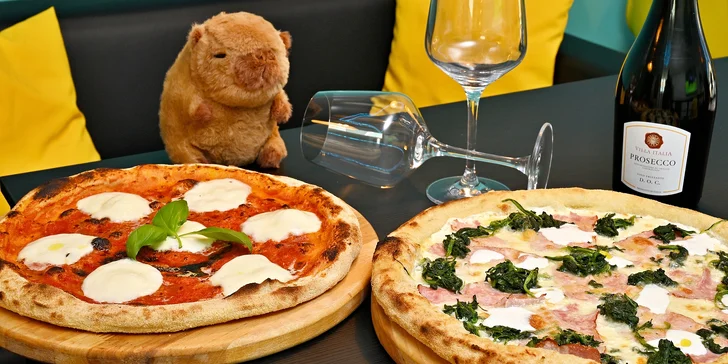 Vyhlášená pizza v Capybara pizza: 1 nebo 2 pizzy dle výběru, možnost i s proseccem