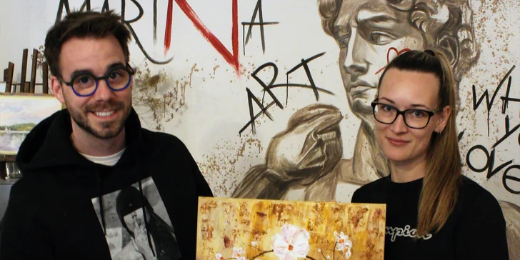 Art rande: romantický workshop malování akrylem i s lahví sektu a občerstvením