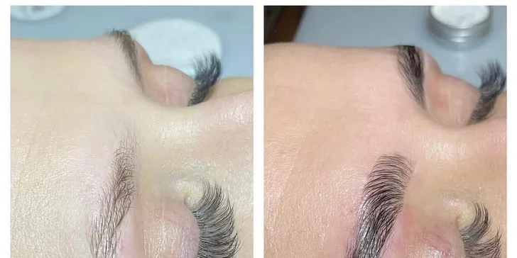 Laminace a barvení obočí a lashlifting pro krásně natočené řasy