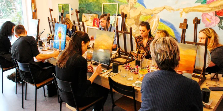Art rande: romantický workshop malování akrylem i s lahví sektu a občerstvením