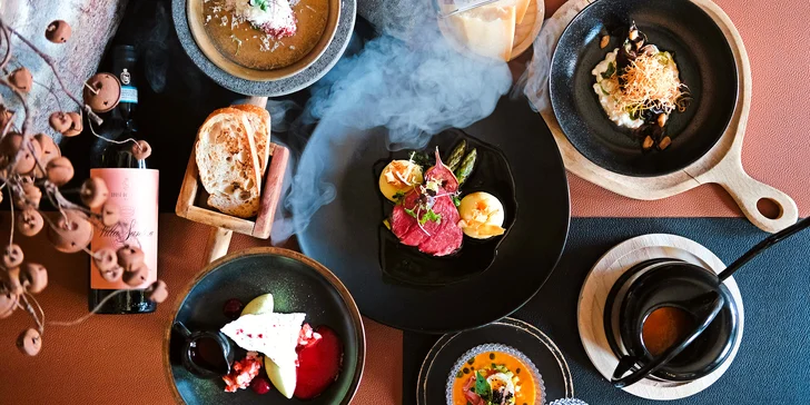 Degustační smoukované menu o 5 chodech v River's smokelab pro 2 osoby