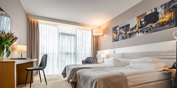Až 15 dní v moderním hotelu v Gdaňsku: polopenze a relax v saunách