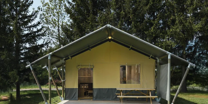 Kemp na Liberecku se super zázemím: stany, mobilhomy i rekreační domy, bazén, spousta zábavy i restaurace