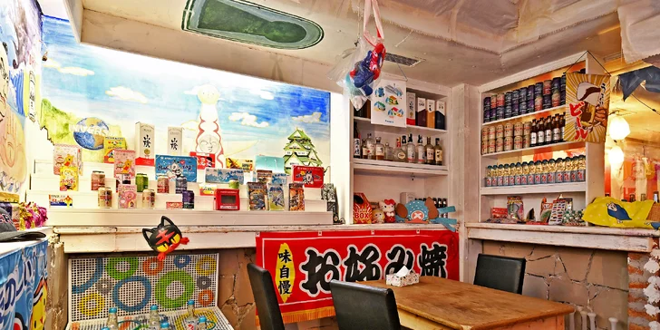 Autentické japonské menu v tradiční hospodě: rybí vývar, okonomiyaki i nápoj