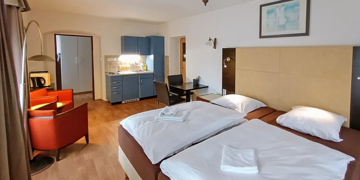Pohoda 3 km od Karlových Varů až pro 4 osoby: apartmány s kuchyňkou
