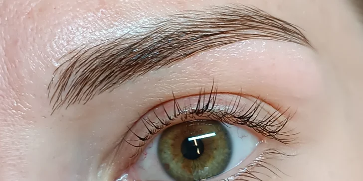 Krásný pohled bez řasenky a tužky: úprava či laminace obočí a lash lifting řas vč. barvení