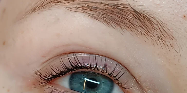 Krásný pohled bez řasenky a tužky: úprava či laminace obočí a lash lifting řas vč. barvení