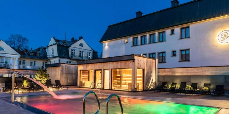 Moderní rezort v Zakopaném: neomezený wellness, snídaně až do postele