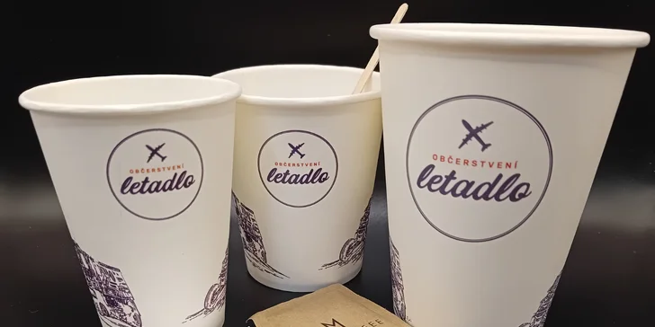 Čokoládové či makové soufflé i káva nebo horká čokoláda v Letadle