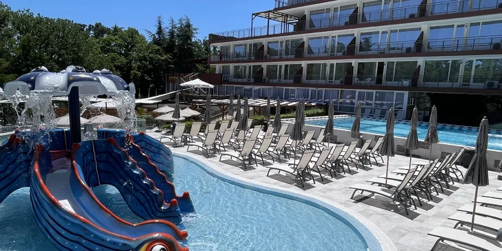 Rodinná dovolená v Bulharsku: hotel 500 m od moře, animační program, nový aquapark, 2 děti zdarma