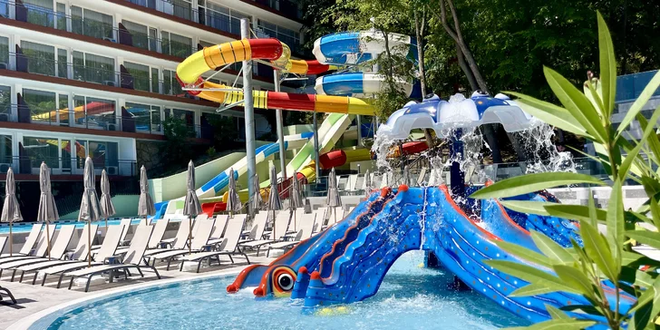Rodinná dovolená v Bulharsku: hotel 500 m od moře, animační program, nový aquapark, 2 děti zdarma