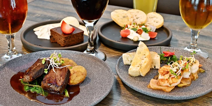 Čtyřchodové degustační menu s pivním párováním pro 1 nebo 2 osoby
