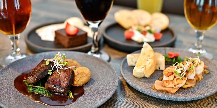 Čtyřchodové degustační menu s pivním párováním pro 1 nebo 2 osoby