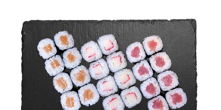 Sushi sety v restauraci Sun House: maki, nigiri i kalifornské rolky, 24–52 ks