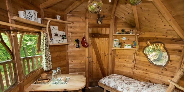 Tree house na kraji Brna: ubytování v souladu s přírodou i úniková šifrovací hra pro zábavu