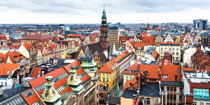 Moderní hotel v srdci Starého Města ve Wrocławi: pobyt se snídaní a welcome drinkem
