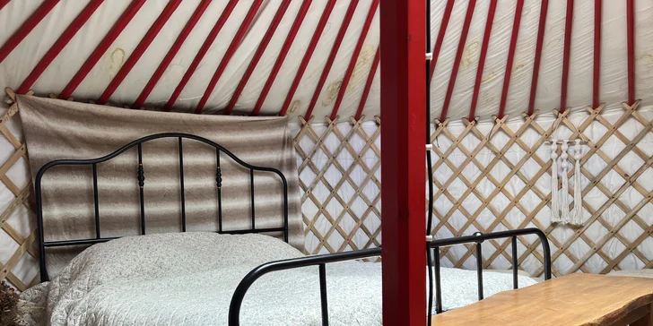 Glamping: zrelaxujte v mongolské jurtě s otevřeným výhledem na noční oblohu, až pro 3 osoby, vč. snídaně