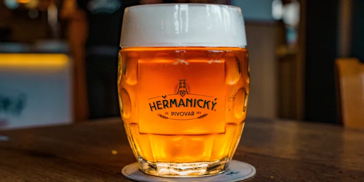 Prohlídka Heřmanického pivovaru s degustací mladých piv i jídlem pro 1 či 2 osoby